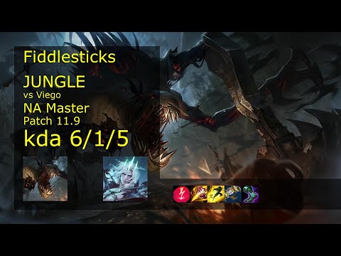 Fiddlesticks Jungle vs Viego - NA Master 6/1/5 Patch 11.9 Gameplay