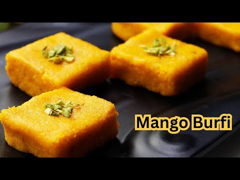 Only 3 Ingredients Mango 🥭 Burfi Recipe | Mango Burfi With Coconut Powder | Mango Barfi