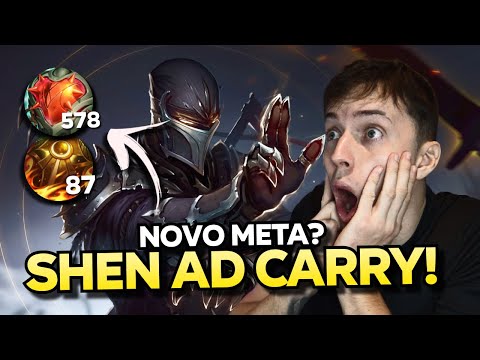 Esmaguei os *CHALLENGERS* jogando de *SHEN AD CARRY*