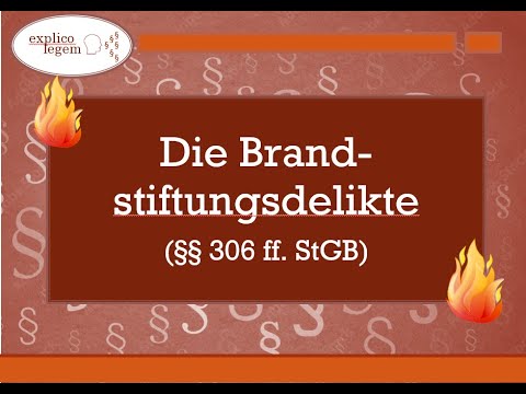 Die Brandstiftungsdelikte