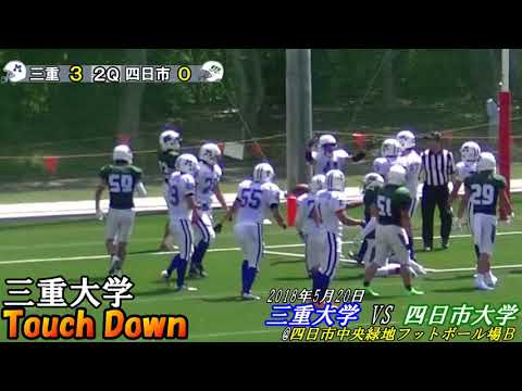 【三重大学アメフト部】三重大学vs四日市大学＠四日市中央緑地フットボール場(2018 0520)