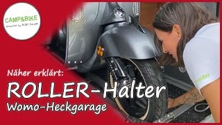 bike holder MOTO - Rollerhalterung für Wohnmobil Heckgarage - näher erklärt - für Camper mit Roller
