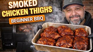 Smoked BBQ Chicken thighs on Pit Boss Pellet Grills