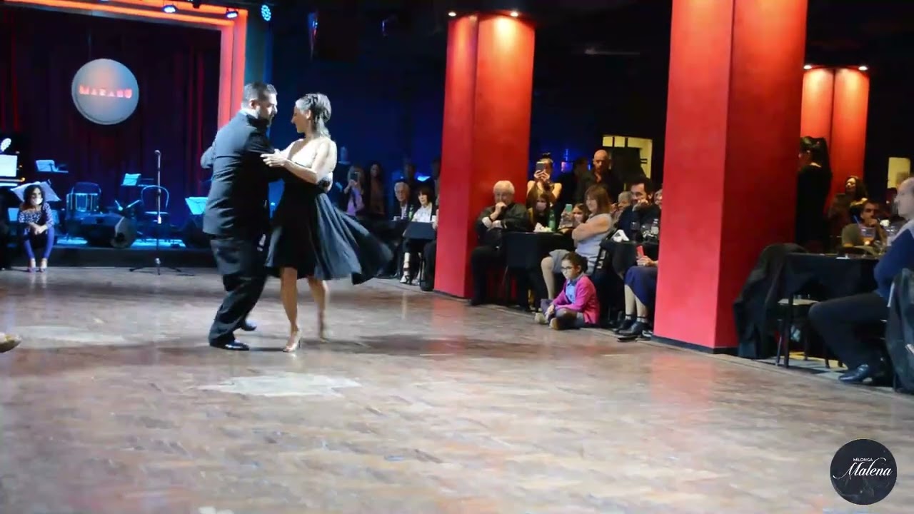 Bailaron en su reencuentro después de 15 años Mecha y el Pájaro en Milonga Malena - Marabu !! 2/3