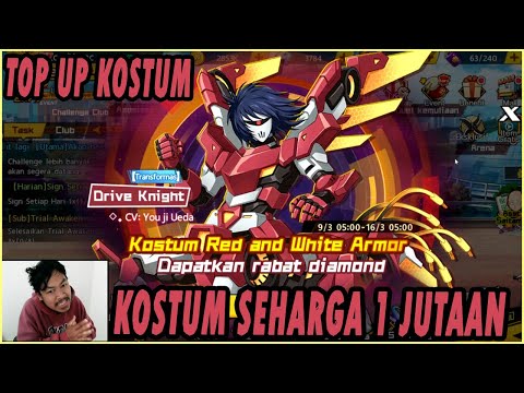 🔥🔥TOP UP 1JUTAAN!! KOSTUM RED & WHITE ARMOR GUNDAMNYA DRIVE KNIGHT - ONE PUNCH MAN The Strongest