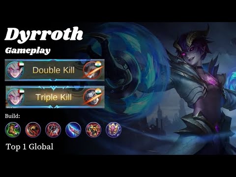 Dyrroth huge damage, perfect build, | Dyrroth Gameplay | Top 1 Global | Mlbb
