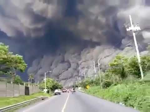 Scary video of eruption of the Fuego volcano in Guatemala.