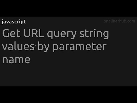Get URL query string values by parameter name