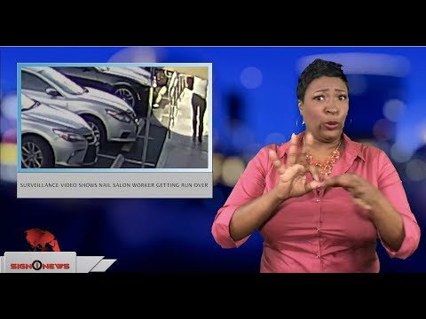 Surveillance video shows nail salon worker getting run over (ASL - 1.5.19)