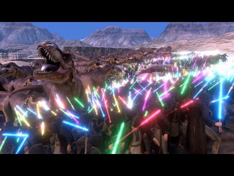 5000 JEDI VS 500 T-REX | 20-Minute Fight