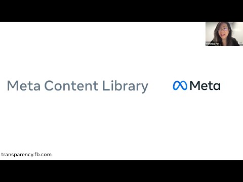 Webinar on Social Media as a Research Tool - Introducing Meta's Content Library