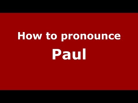 How to pronounce Paul (Colombian Spanish/Colombia)  - PronounceNames.com