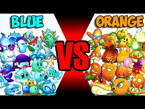 Team ORANGE vs BLUE - Who Will Win? - PvZ 2 Team Plant Vs Team Plant