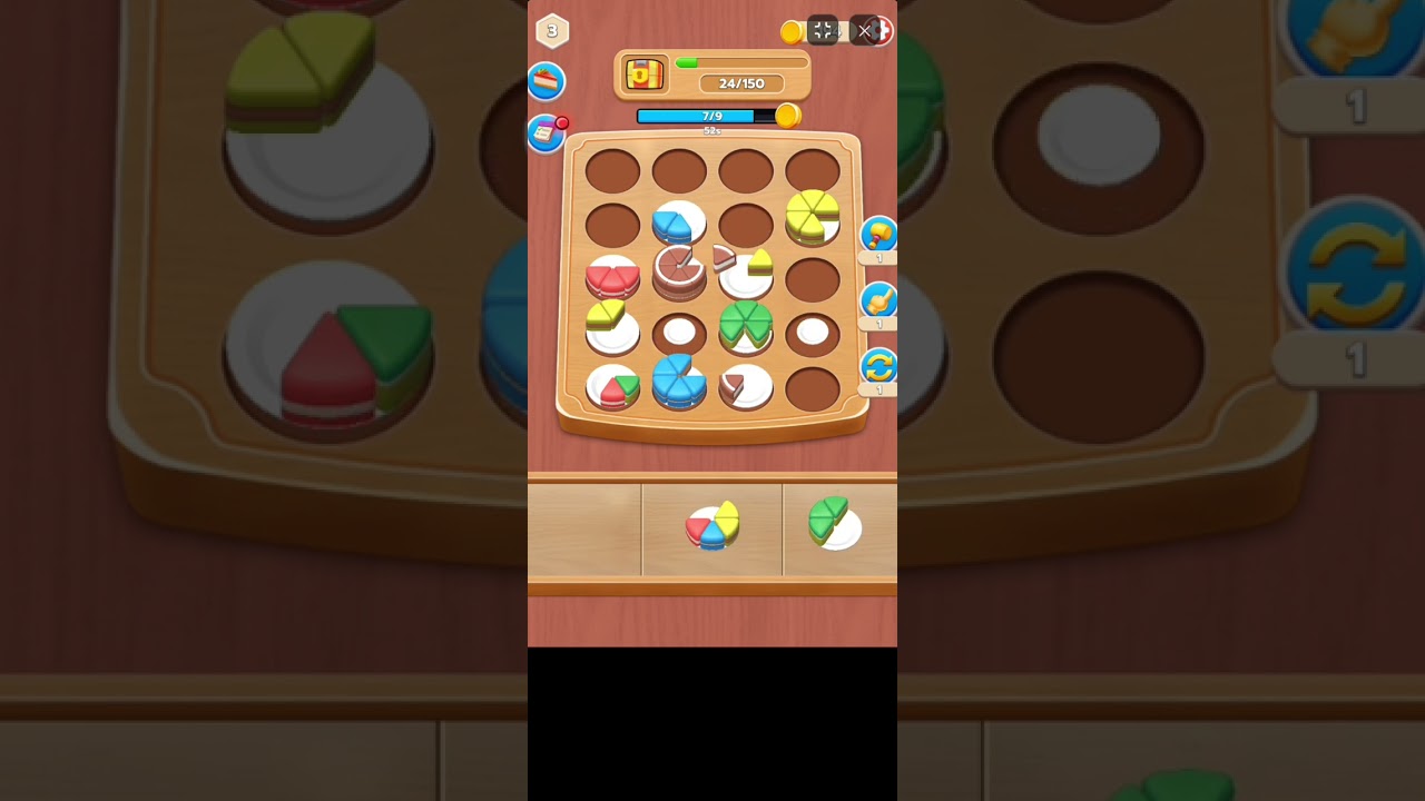 Cake Slice Match gameplay walkthrough demonstrating spatial sorting and chain reactions