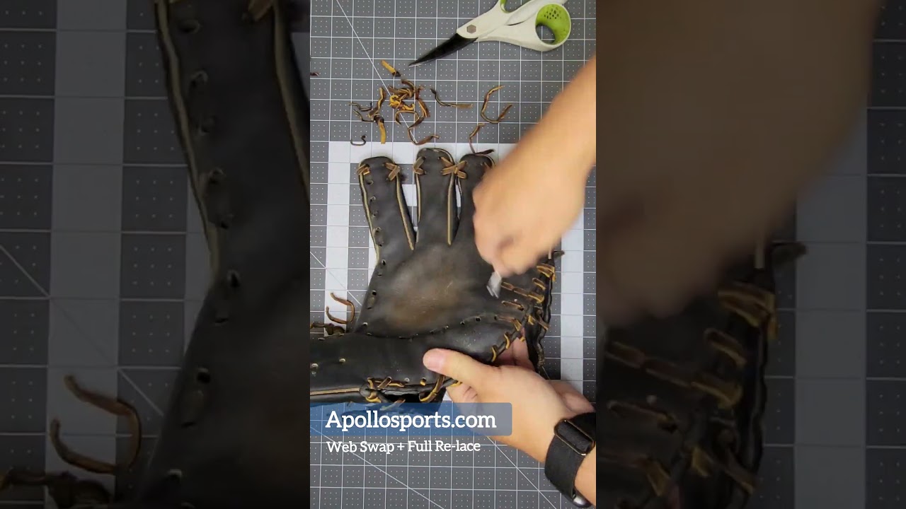 Web Swap + Full Re-lace available now at Apollosports.com #baseball #rawlings