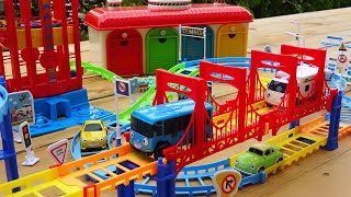 Download lagu Tayo the Little Bus Toy☆꼬마버스타요 (Chibikko Bus Tayo)We played on the elevator colorful rail course. mp3