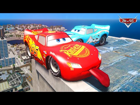 Crazy Rayo Lightning McQueen Car Crashes City Rampage Ep.96 - GTA 4