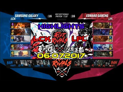SSG Cuvee (Gnar) vs EDG Mouse (Renekton) Highlights | 2017 Rift Rivals LCK vs LPL - Day 1
