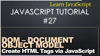 Document Object Model (DOM) - Learn JavaScript