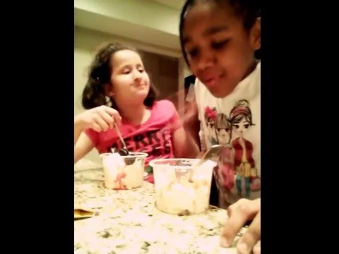 Ice cream challenge with arieana and reem