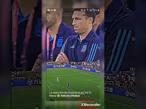 la Reacción de Scaloni cuando Di Maria hizo el gol