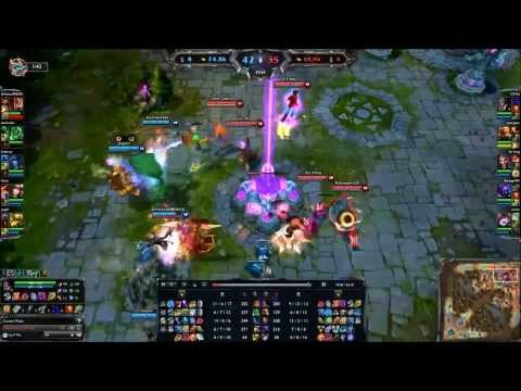 C9 Hai 1v4 Nexus Defense Quadra Kill