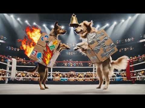 Dogs have a fighting match in the ring#voralshort #modernfamily 