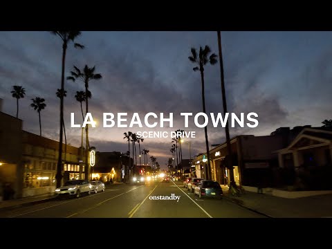 Redondo to Venice Beach Sunset Drive 4K Los Angeles Beach Towns California