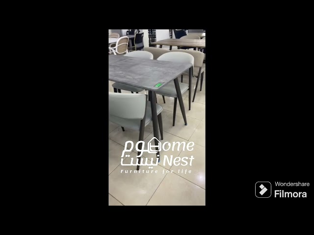 طاولة طعام 4 كراسي بني رمادي رصاصي الوان متعدده