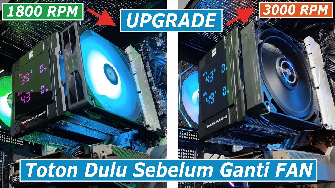 Coba Upgrade CPU Cooler Dual Fan 3000 RPM Apakah Tambah Dingin?