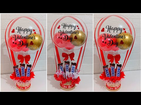 HOW TO MAKE HOT AIR BALLOON BOUQUET WITH CHOCOLATES | VALENTINE'S DAY GIFT IDEAS
