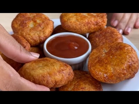 Only 2 Main Ingredients: Homemade Chicken Nuggets with Rice.