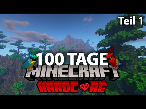 Ich überlebe 100 Tage Minecraft Hardcore auf einer einsamen Insel (Deutsch, Teil 1)