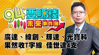 廣達、緯創、輝達、光寶科 果然收T字線 