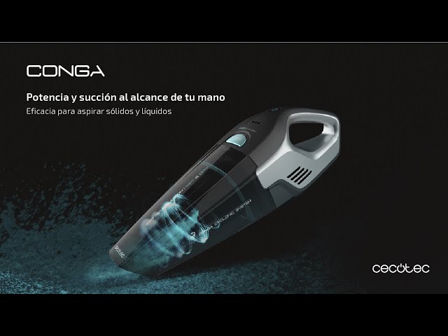 Aspirapolvere portatile Cecotec Conga Immortal ExtremeSuction 100W 20min Filtro HEPA Wet&Dry video