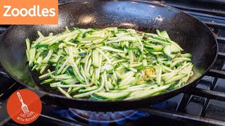 Healthy Zoodles | Sautéed Zucchini Noodles | Without a Spiralizer