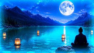 12 Hours of Midnight Moon Lake Music 🌙 Deep Sleep Music | Zen Meditation & Tranquil Night Ambience