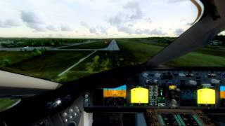 preview picture of video 'FSX realistic graphics  - LOT 787 Landing Krakow EPKK (Pilot view)'