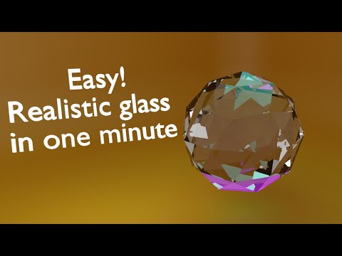 Easy Glass Material in 1 minute (Blender tips)