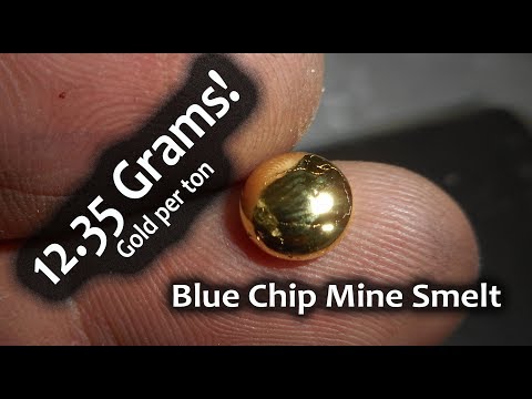 Smelting high grade gold ore from the Blue Chip Mine (2018 - new discovery)