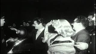 Film stars and crowd gathered at the premier of the film &#39;Six Bridges to Cross&#39; i...HD Stock Footage