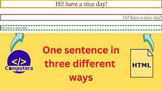 Download the video "How to write a sentence in different ways inside a border. #html #computer"