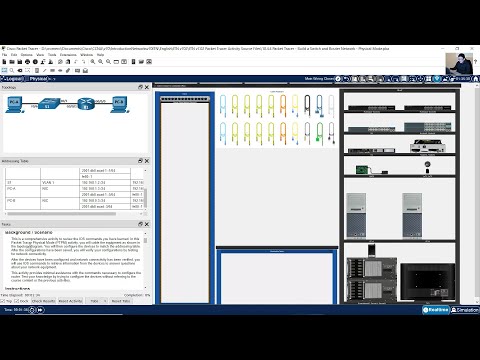 10.4.4 Packet Tracer - Build a Switch and Router Network - Physical Mode