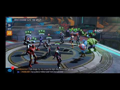 War Offense - 399k Power Armor vs 358k CM + Avengers - Marvel Strike Force
