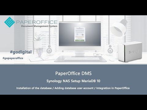 Synology NAS Setup MariaDB 10 for PaperOffice Document Management System (DMS)