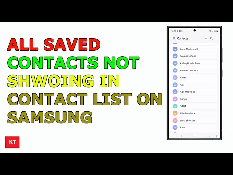 All contacts not showing on Contacts Apps on Samsung but showing on Phone App. How to show all