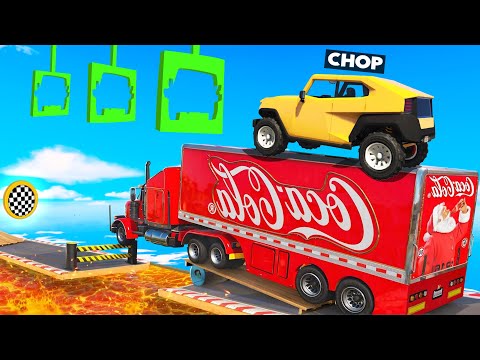 GTA 5 CHOP AND FROSTY PARKOUR WITH MULTIPLE OBJECTS