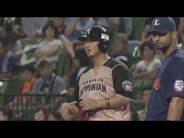 【5回表】ファイターズ中田が4番の意地を見せた!! 執念の一振りで均衡を破るタイムリー!! 2014/8/16 L-F