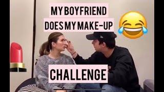 MY BOYFRIEND DOES MY MAKE UP CHALLENGE!!! | SOFIA ANDRES & DANIEL MIRANDA