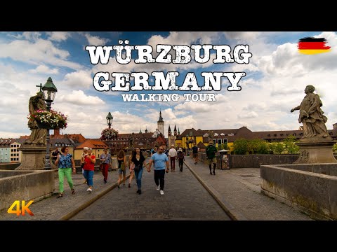 Würzburg, Alemanha - Walking Tour 4K - Cidade incrível na Baviera que todos deveriam ver